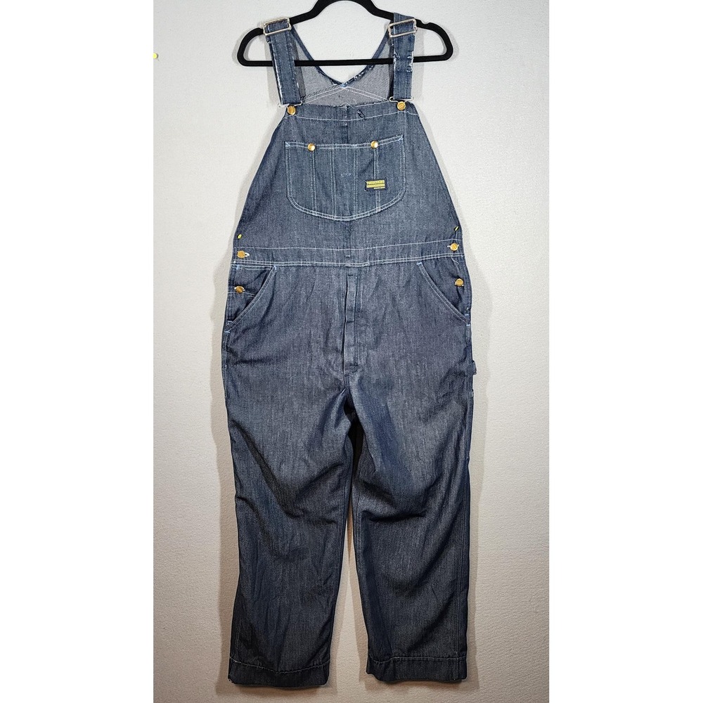 Vintage Toughskins Overalls Mens Large‎ Denim Union Made Carpenter Workwear 80s